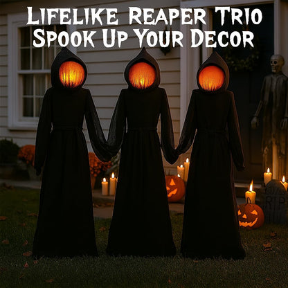LED Halloween Black Witches with Hats Stakes