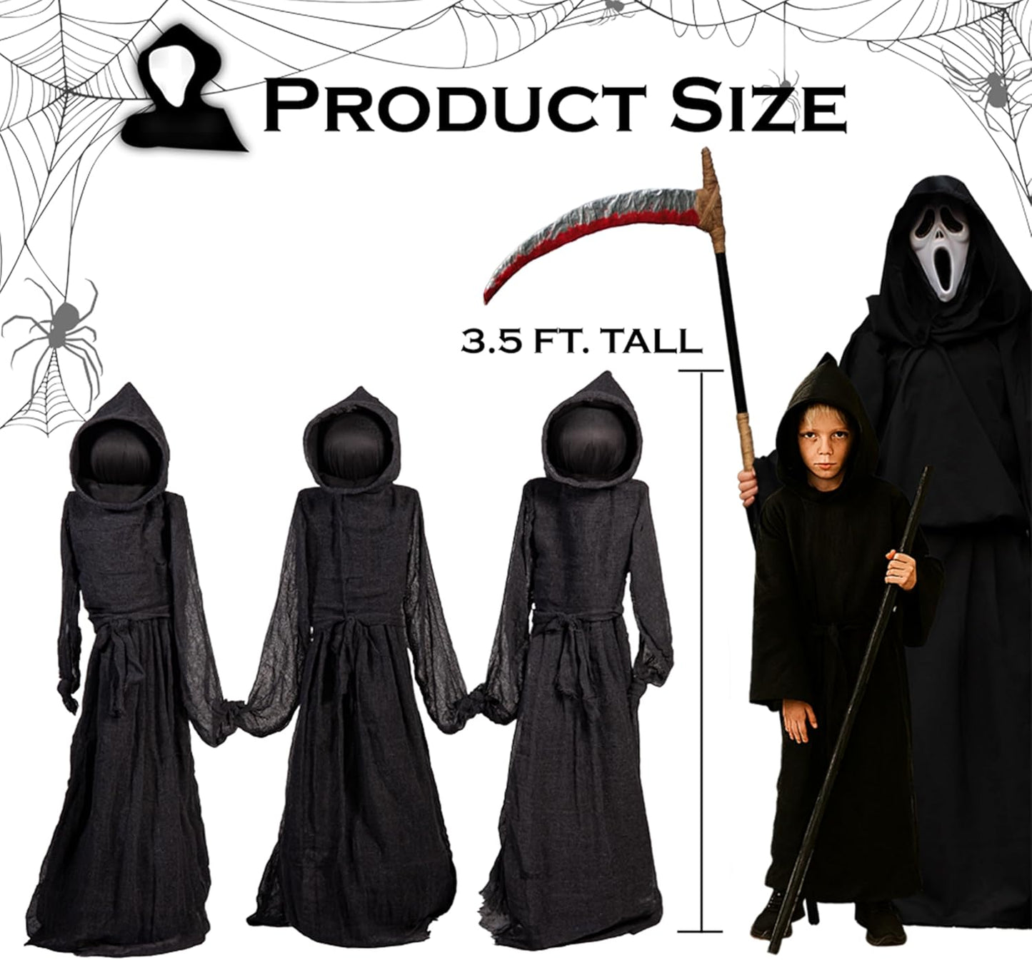 LED Halloween Black Witches with Hats Stakes